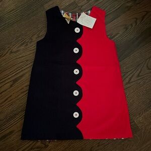 NWT TBBC size 6 Red and Navy Jumper